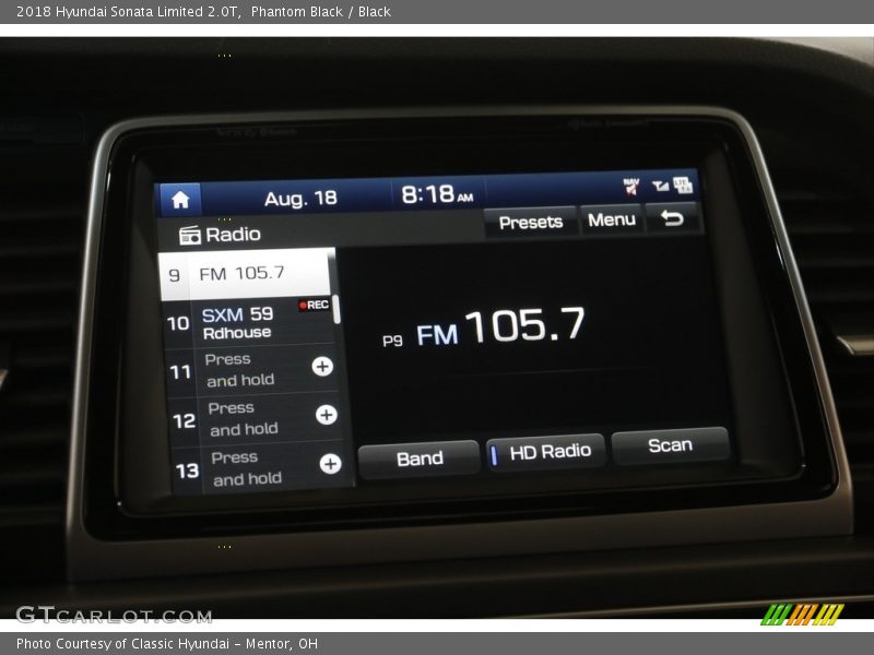 Phantom Black / Black 2018 Hyundai Sonata Limited 2.0T