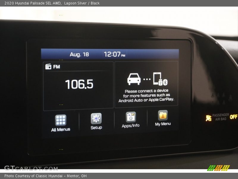 Lagoon Silver / Black 2020 Hyundai Palisade SEL AWD