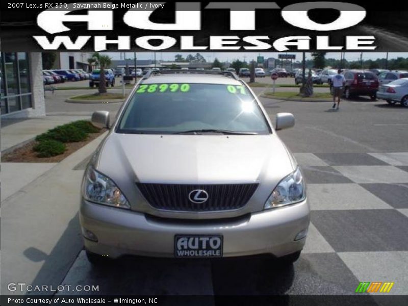 Savannah Beige Metallic / Ivory 2007 Lexus RX 350