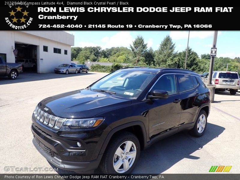 Diamond Black Crystal Pearl / Black 2022 Jeep Compass Latitude 4x4
