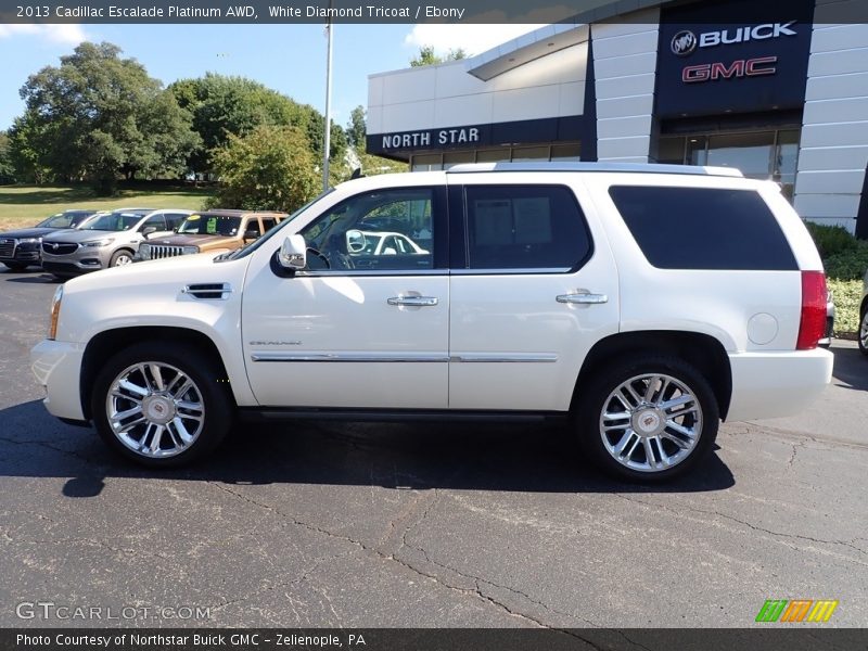 White Diamond Tricoat / Ebony 2013 Cadillac Escalade Platinum AWD