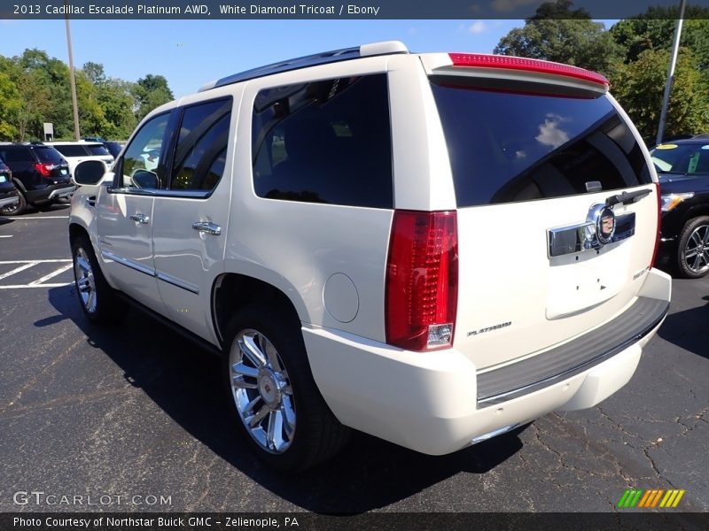 White Diamond Tricoat / Ebony 2013 Cadillac Escalade Platinum AWD