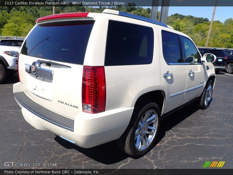 White Diamond Tricoat / Ebony 2013 Cadillac Escalade Platinum AWD