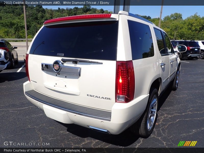 White Diamond Tricoat / Ebony 2013 Cadillac Escalade Platinum AWD