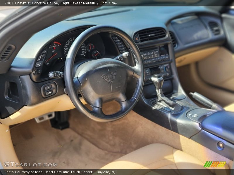 Light Pewter Metallic / Light Gray 2001 Chevrolet Corvette Coupe