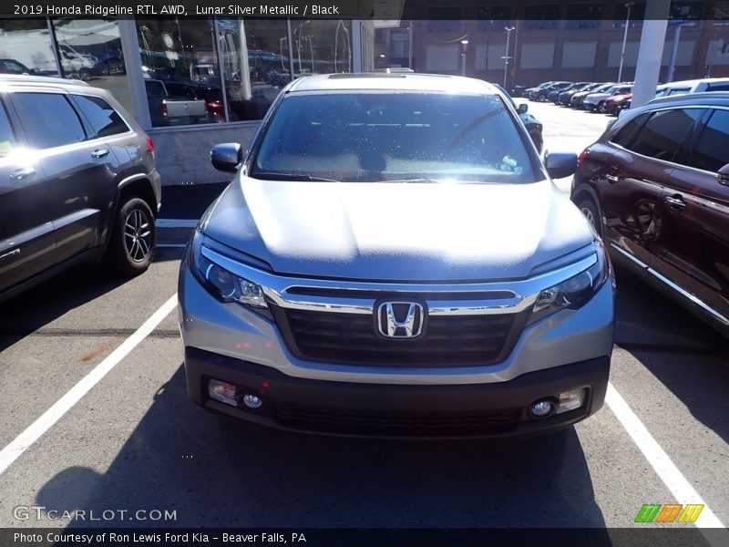 Lunar Silver Metallic / Black 2019 Honda Ridgeline RTL AWD