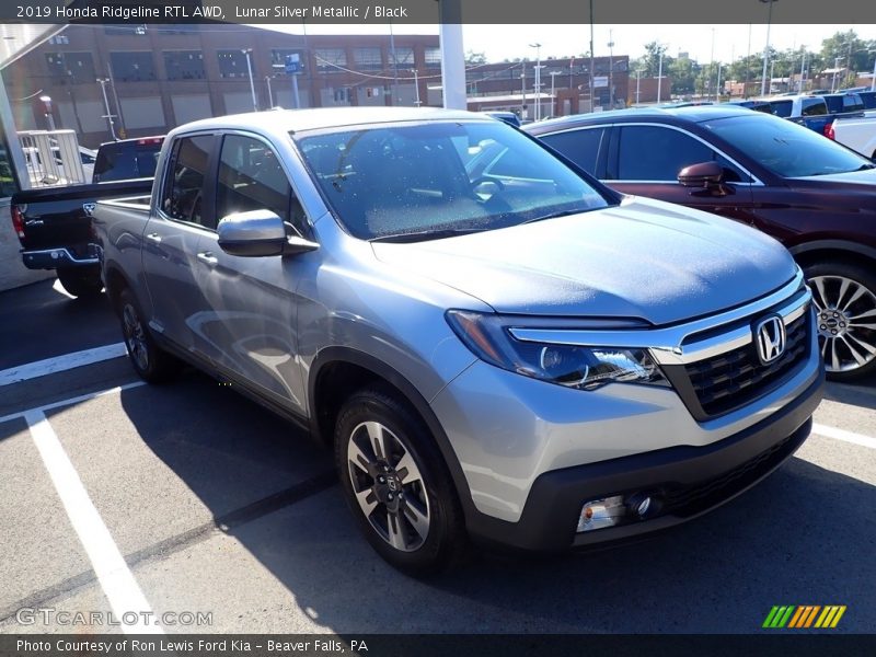 Lunar Silver Metallic / Black 2019 Honda Ridgeline RTL AWD