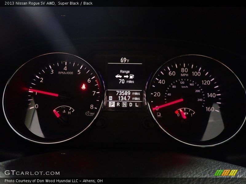 Super Black / Black 2013 Nissan Rogue SV AWD