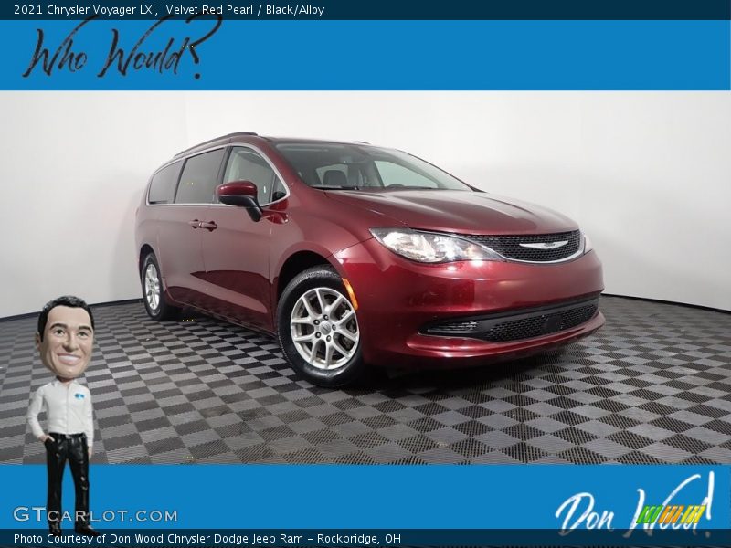 Velvet Red Pearl / Black/Alloy 2021 Chrysler Voyager LXI