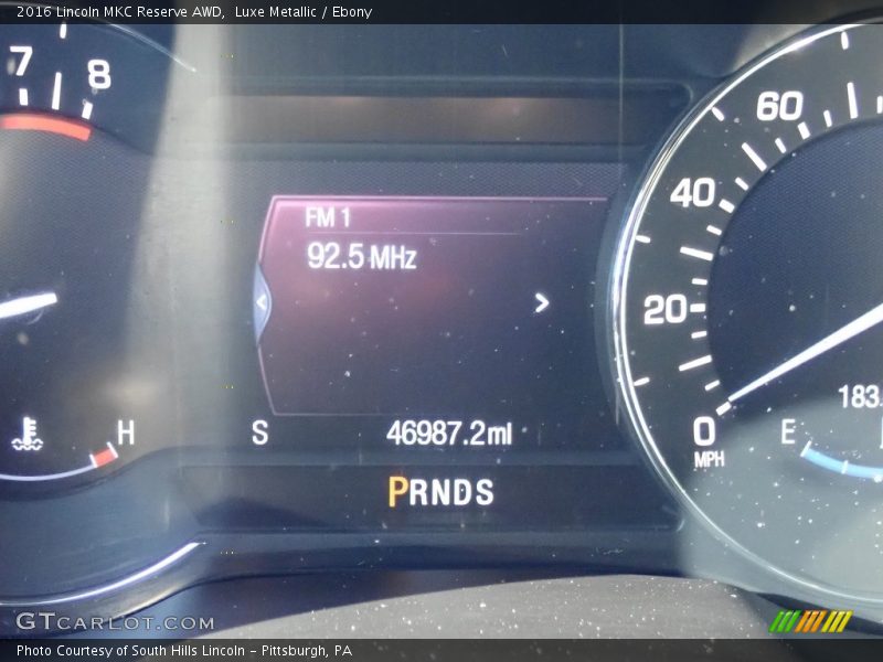 Luxe Metallic / Ebony 2016 Lincoln MKC Reserve AWD