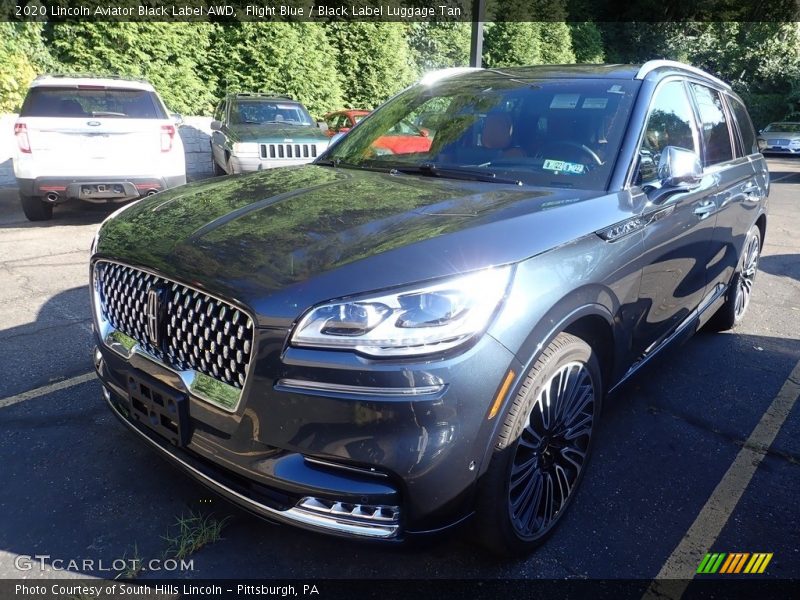 Flight Blue / Black Label Luggage Tan 2020 Lincoln Aviator Black Label AWD