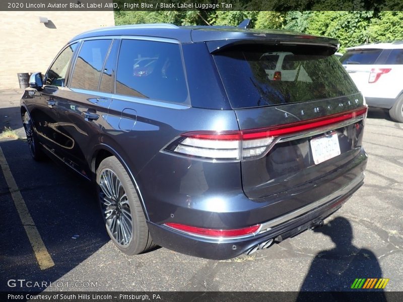 Flight Blue / Black Label Luggage Tan 2020 Lincoln Aviator Black Label AWD