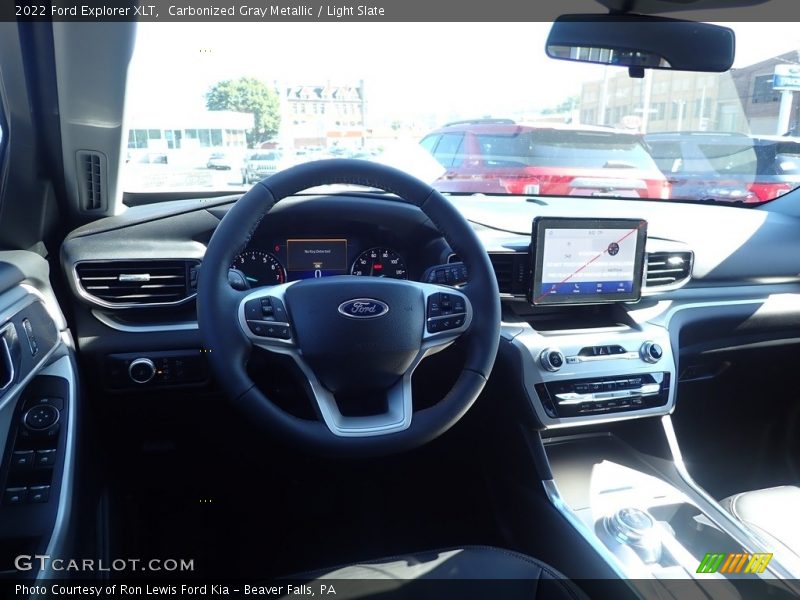 Carbonized Gray Metallic / Light Slate 2022 Ford Explorer XLT