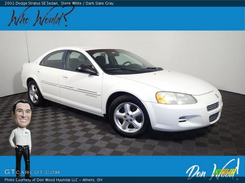 Stone White / Dark Slate Gray 2001 Dodge Stratus SE Sedan