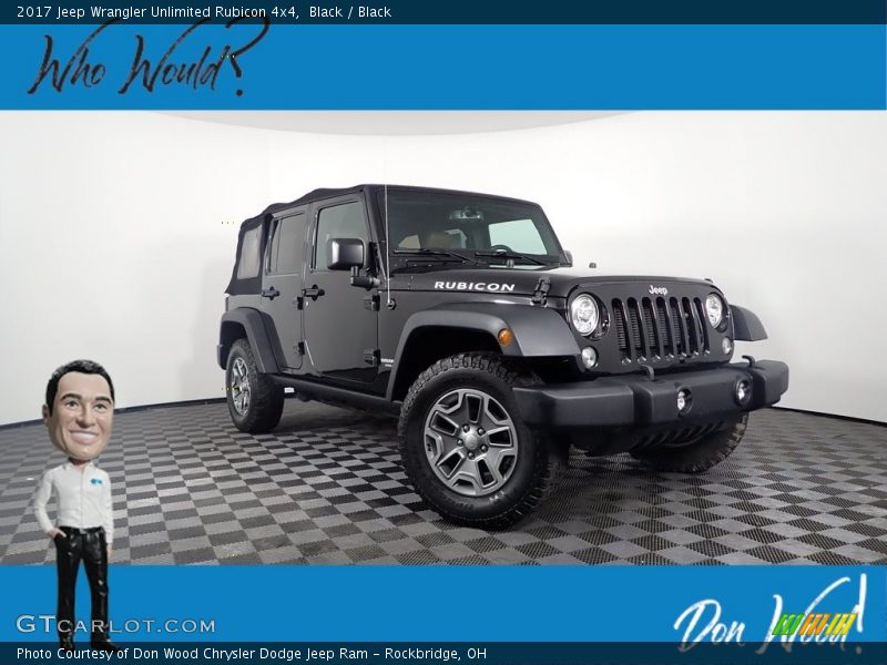 Black / Black 2017 Jeep Wrangler Unlimited Rubicon 4x4