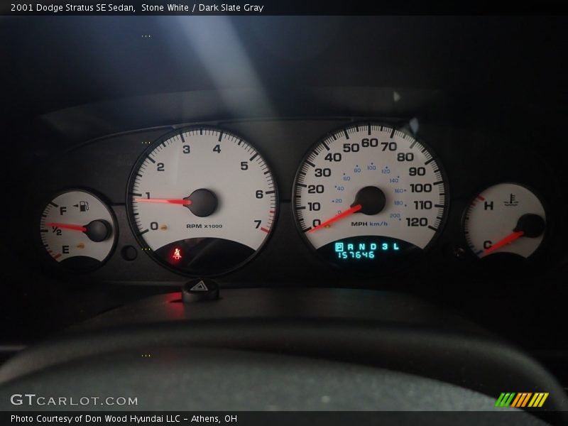Stone White / Dark Slate Gray 2001 Dodge Stratus SE Sedan