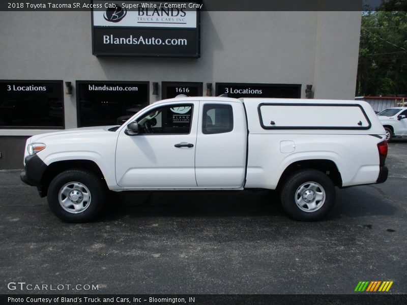 Super White / Cement Gray 2018 Toyota Tacoma SR Access Cab
