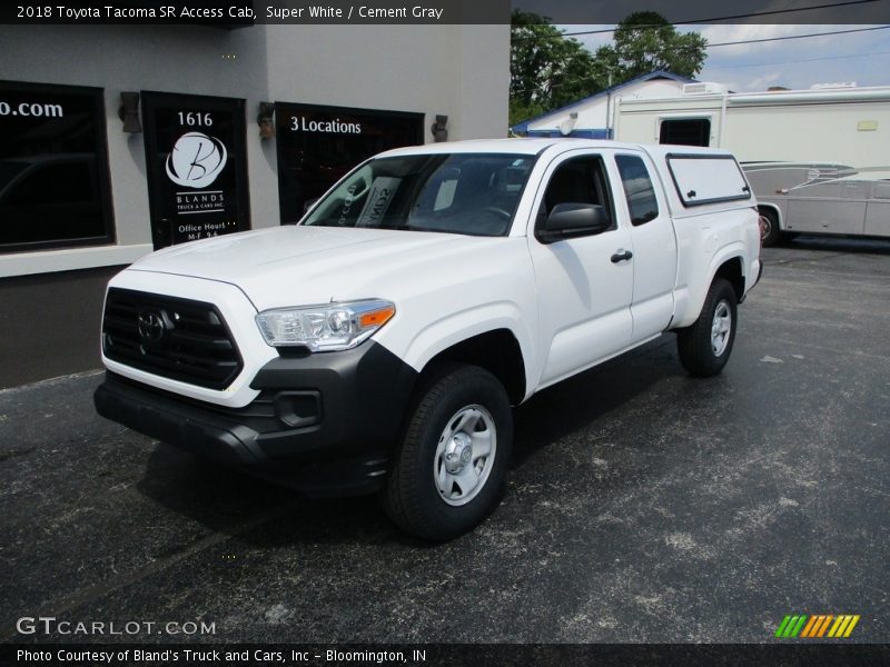 Super White / Cement Gray 2018 Toyota Tacoma SR Access Cab