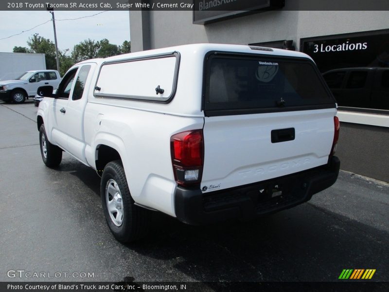 Super White / Cement Gray 2018 Toyota Tacoma SR Access Cab