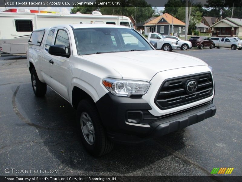 Super White / Cement Gray 2018 Toyota Tacoma SR Access Cab