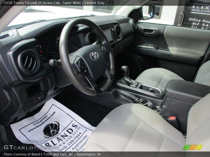 Super White / Cement Gray 2018 Toyota Tacoma SR Access Cab