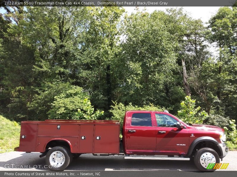  2022 5500 Tradesman Crew Cab 4x4 Chassis Delmonico Red Pearl