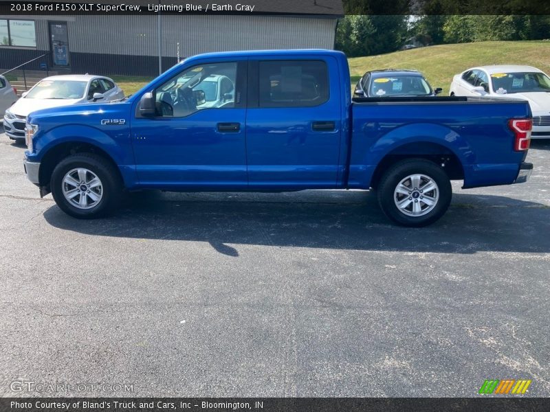 Lightning Blue / Earth Gray 2018 Ford F150 XLT SuperCrew