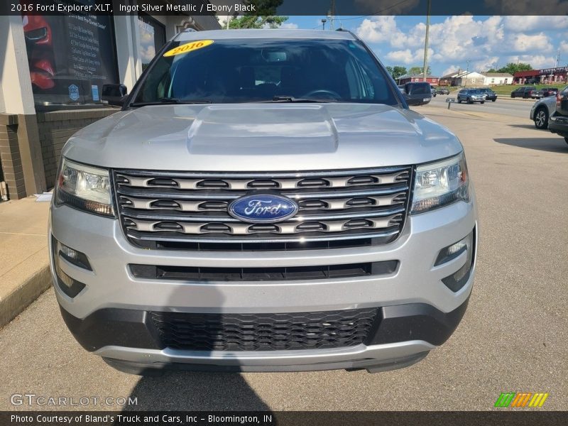 Ingot Silver Metallic / Ebony Black 2016 Ford Explorer XLT