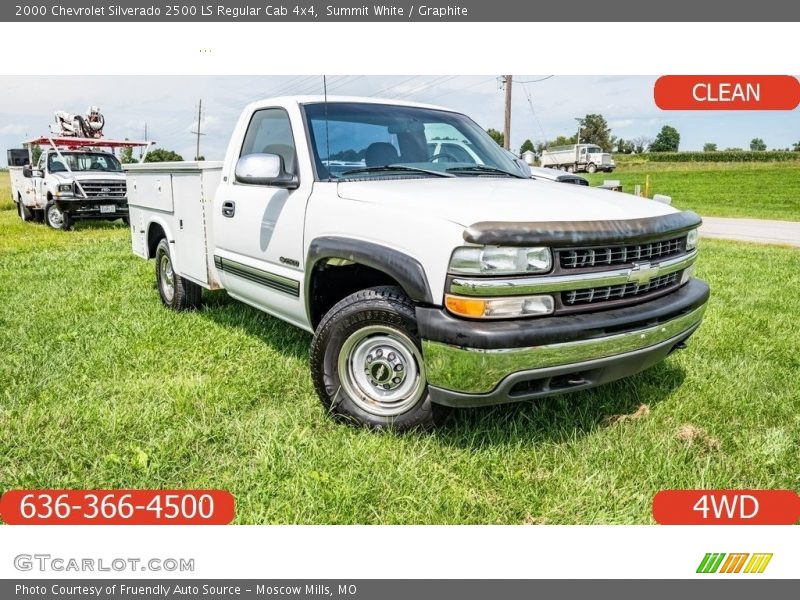 Summit White / Graphite 2000 Chevrolet Silverado 2500 LS Regular Cab 4x4