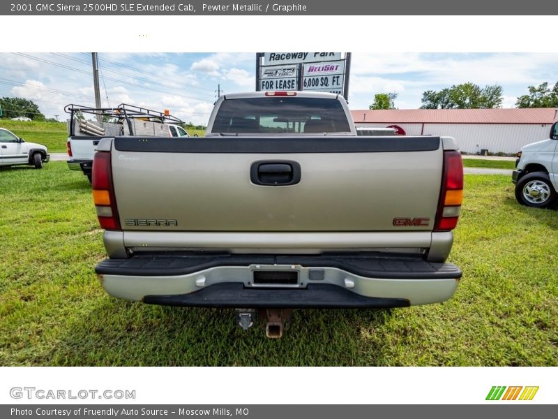 Pewter Metallic / Graphite 2001 GMC Sierra 2500HD SLE Extended Cab