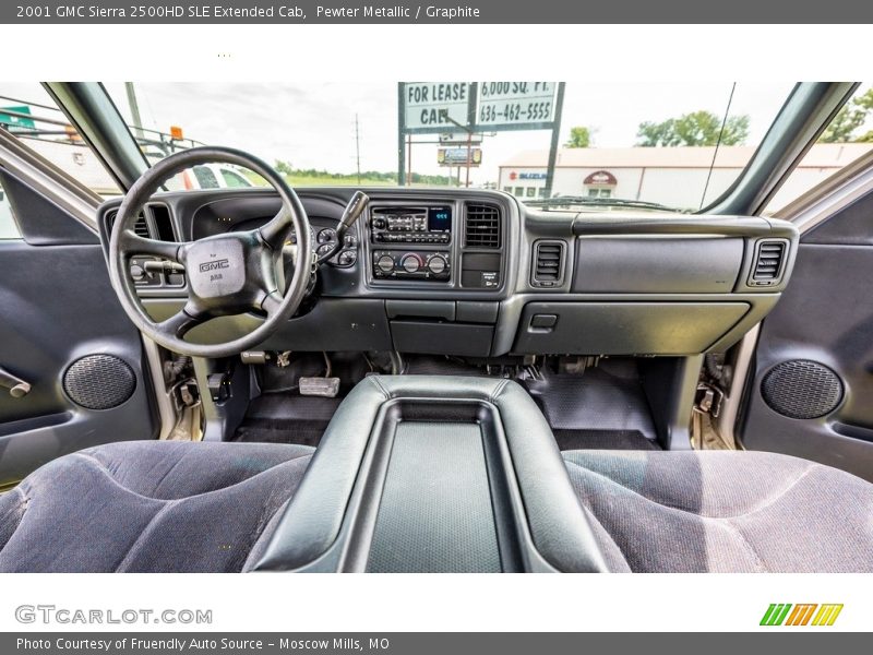 Graphite Interior - 2001 Sierra 2500HD SLE Extended Cab 