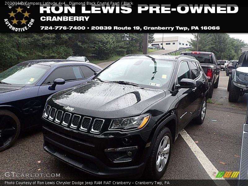 Diamond Black Crystal Pearl / Black 2020 Jeep Compass Latitude 4x4