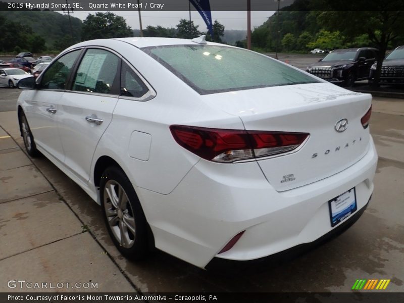 Quartz White Pearl / Gray 2019 Hyundai Sonata SEL