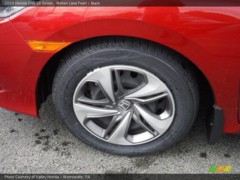 Molten Lava Pearl / Black 2019 Honda Civic LX Sedan
