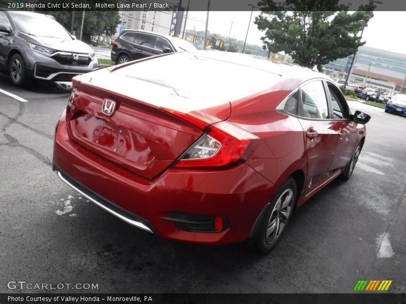 Molten Lava Pearl / Black 2019 Honda Civic LX Sedan