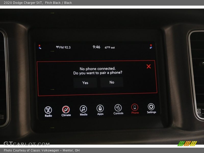 Pitch Black / Black 2020 Dodge Charger SXT