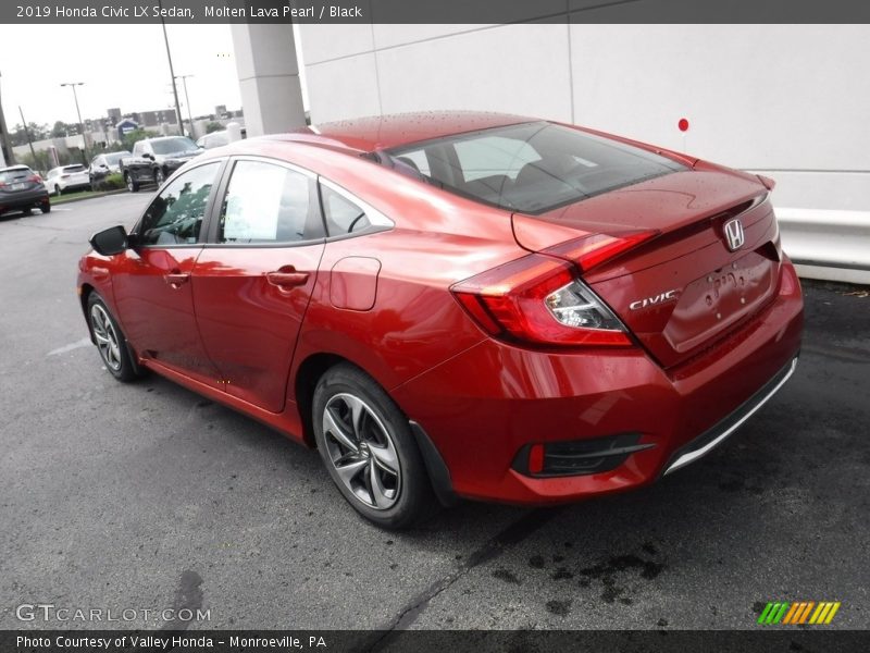 Molten Lava Pearl / Black 2019 Honda Civic LX Sedan