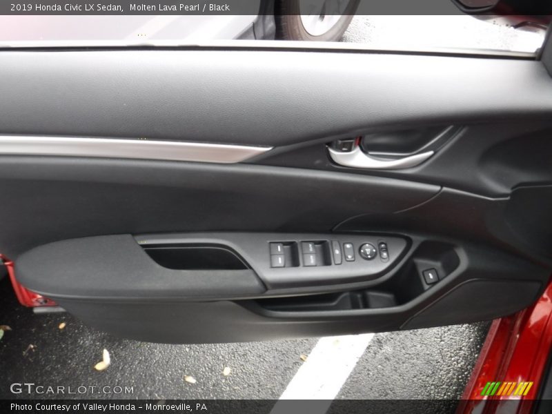 Molten Lava Pearl / Black 2019 Honda Civic LX Sedan