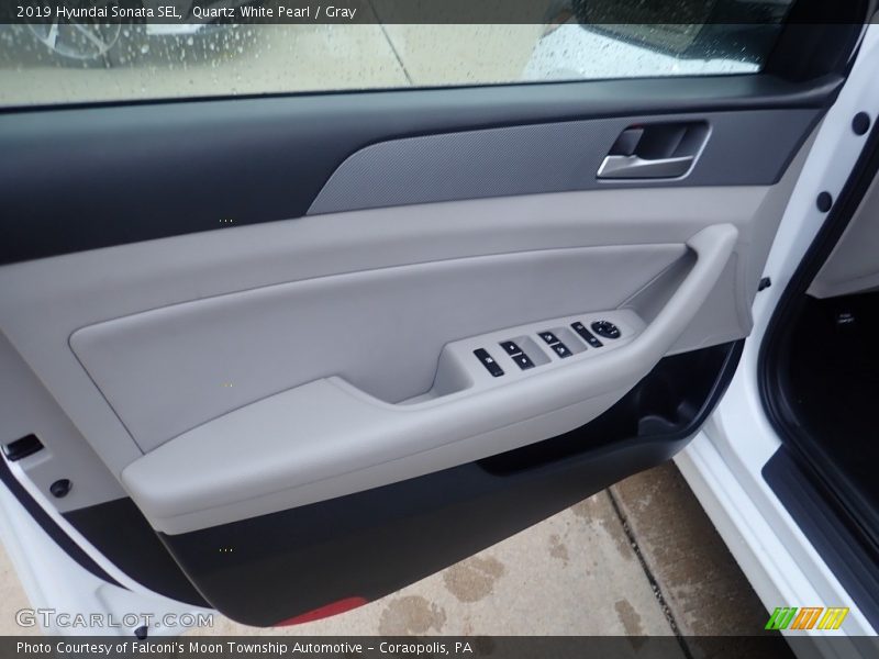 Quartz White Pearl / Gray 2019 Hyundai Sonata SEL