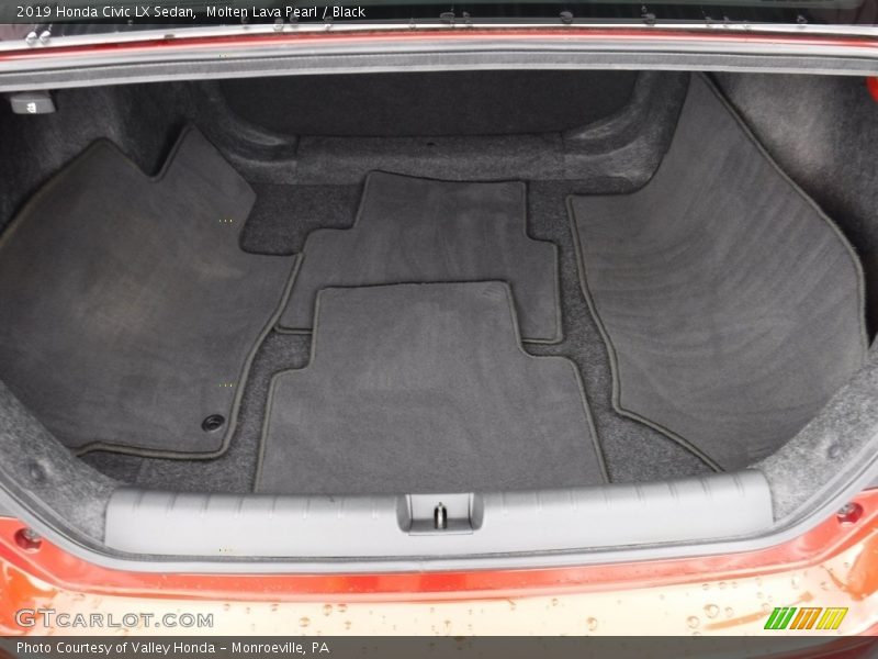 Molten Lava Pearl / Black 2019 Honda Civic LX Sedan