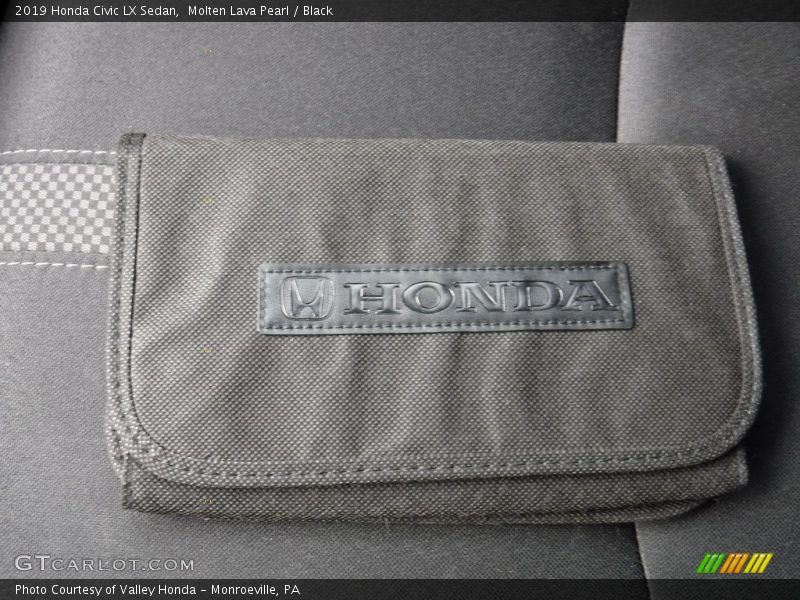 Molten Lava Pearl / Black 2019 Honda Civic LX Sedan