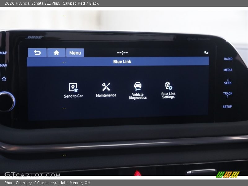 Calypso Red / Black 2020 Hyundai Sonata SEL Plus
