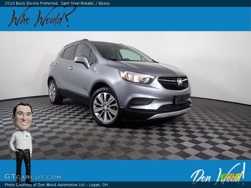 Satin Steel Metallic / Ebony 2019 Buick Encore Preferred