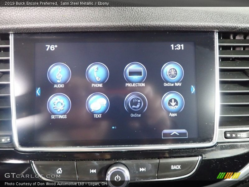 Satin Steel Metallic / Ebony 2019 Buick Encore Preferred