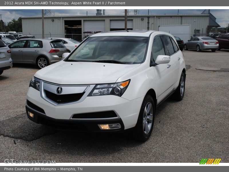 Aspen White Pearl II / Parchment 2012 Acura MDX SH-AWD Technology