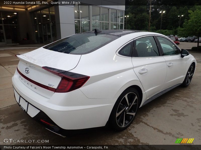 Quartz White / Black 2022 Hyundai Sonata SEL Plus