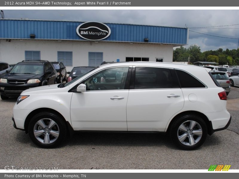 Aspen White Pearl II / Parchment 2012 Acura MDX SH-AWD Technology