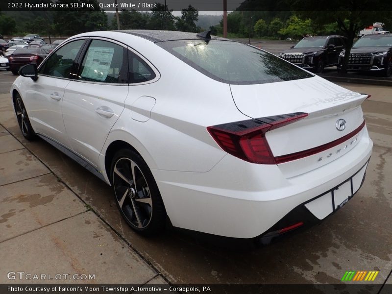 Quartz White / Black 2022 Hyundai Sonata SEL Plus