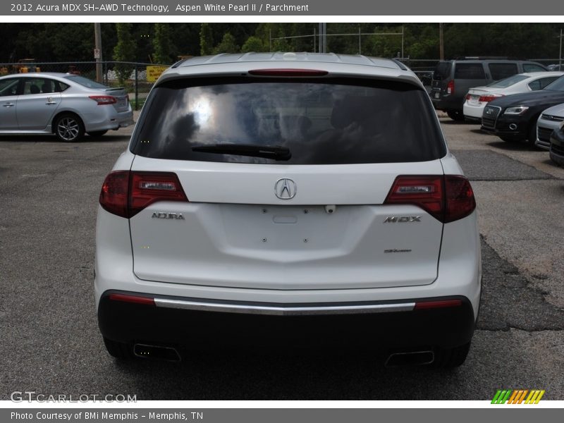 Aspen White Pearl II / Parchment 2012 Acura MDX SH-AWD Technology