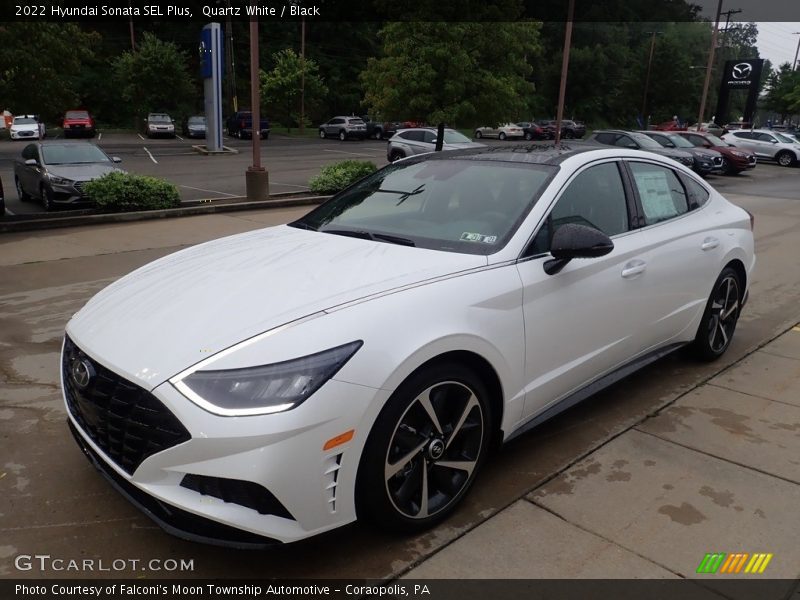 Quartz White / Black 2022 Hyundai Sonata SEL Plus